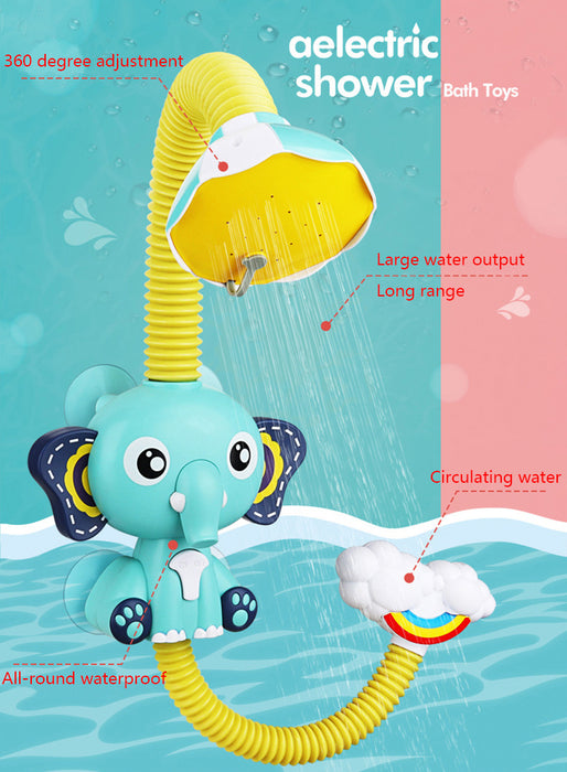 Bath Toys Baby Water Game Elephant Model Faucet Shower Electric Water Spray Toy For Kids Swimming Bathroom Baby Toys