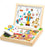 Wooden Magnetic Puzzle Toys Children 3D Puzzle Box Figure Animals Circus Writing Drawing Board Learning Education Toys For Kids